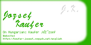 jozsef kaufer business card